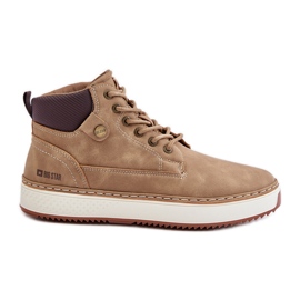 Big Star Men's Lace-Up Boots OO174560 Hi-Poly System Beige