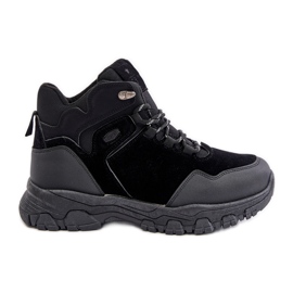 News Men's Insulated Lace-Up Trekking Shoes Black Zerista