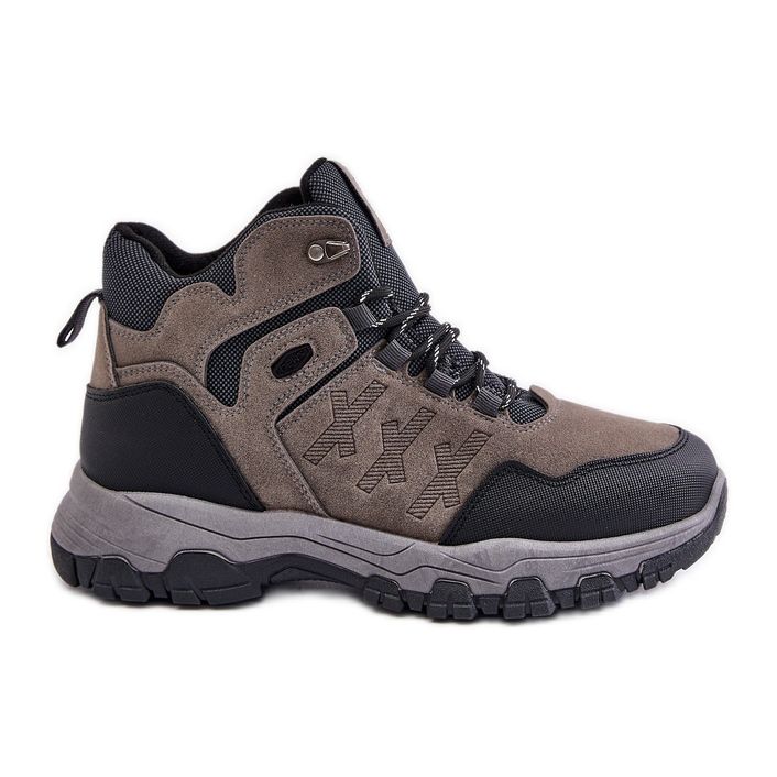 News Men's Insulated Lace-Up Trekking Shoes Gray Zerista grey