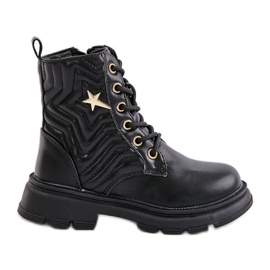 Insulated children's ankle boots with a zipper made of eco-leather, Black Liotira Insulated children's ankle boots with a zipper made of eco-leather, Black Liotira