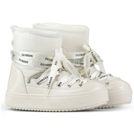 Women's snow boots, lace-up boots, beige 5754-4BE