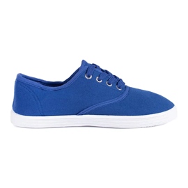 Blue lace-up children's sneakers