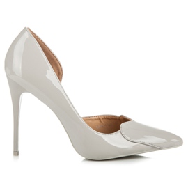 Vices Gray Sweetheart heels grey