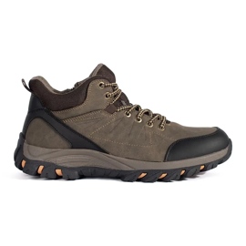 Brown men's hiking boots