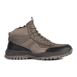 Men's brown winter hiking boots