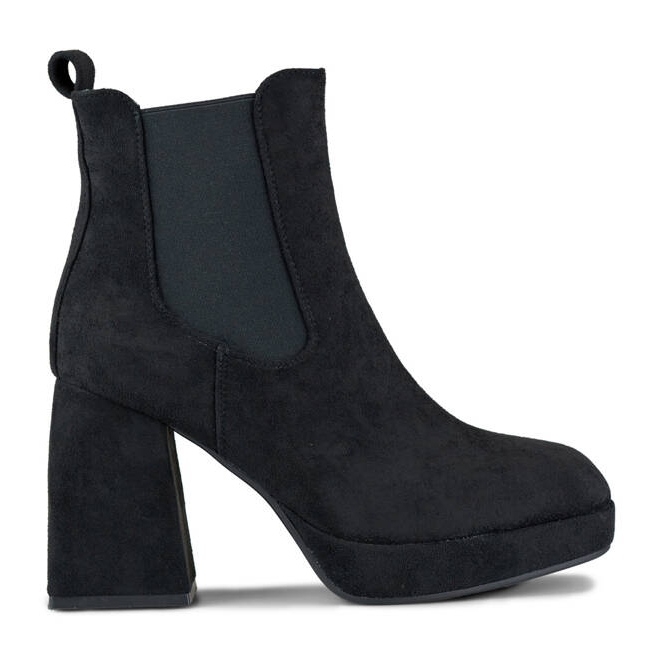 Women's suede ankle boots, black, 7987B beige