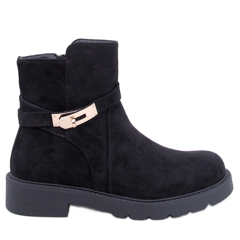 Drapers Black suede flat ankle boots