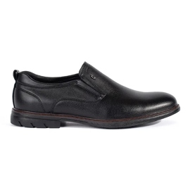Men's black slip-on shoes