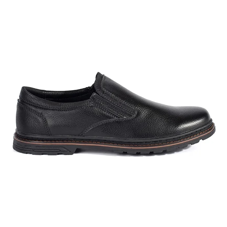 Men's black slip-on shoes
