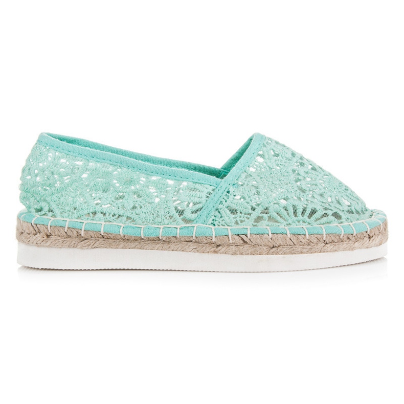 Betler Lace espadrilles on the platform green