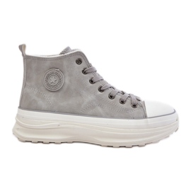 Women's Insulated Sneakers on the Big Star Platform OO274073 Gray grey