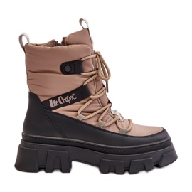 Women's Snow Boots With Zipper Lee Cooper LCJ-24-47-3143 Beige