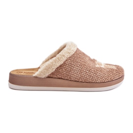 Women's Slippers With Reindeer and Fur Inblu CT000034 Beige
