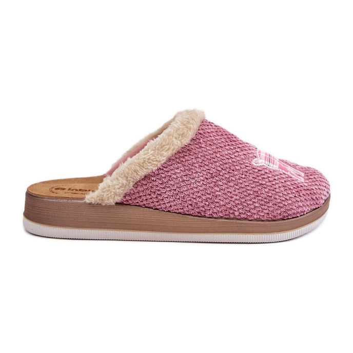 Women's Slippers With Reindeer and Fur Inblu CT000034 Pink