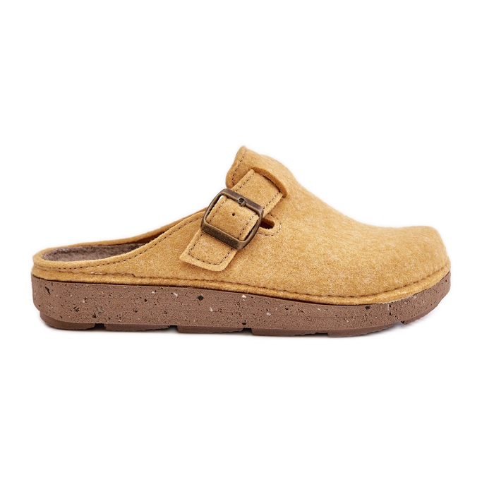 Comfortable Women's Slippers With Buckle Inblu ED000019 Yellow