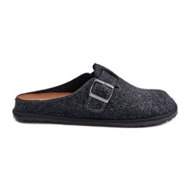 Comfortable Men's Slippers With Buckle Inblu SI000019 Graphite grey