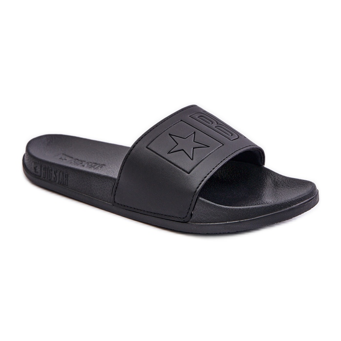 Light Men's Flip-Flops With Big Star Logo OO174030 Black Light Men's Flip-Flops With Big Star Logo OO174030 Black