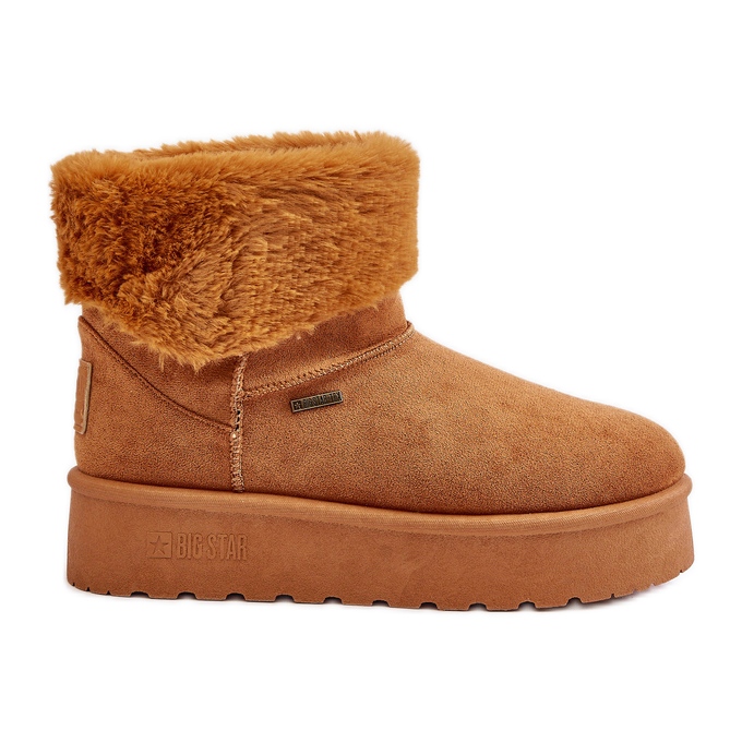 Platform snow boots with fur Big Star OO274A106 Camel beige