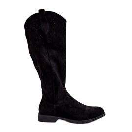 Women's Openwork Boots Black S.Barski HY66-132