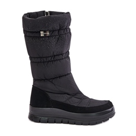 Women's Snow Boots With Decoration Progress PROGJ-24-147 Black