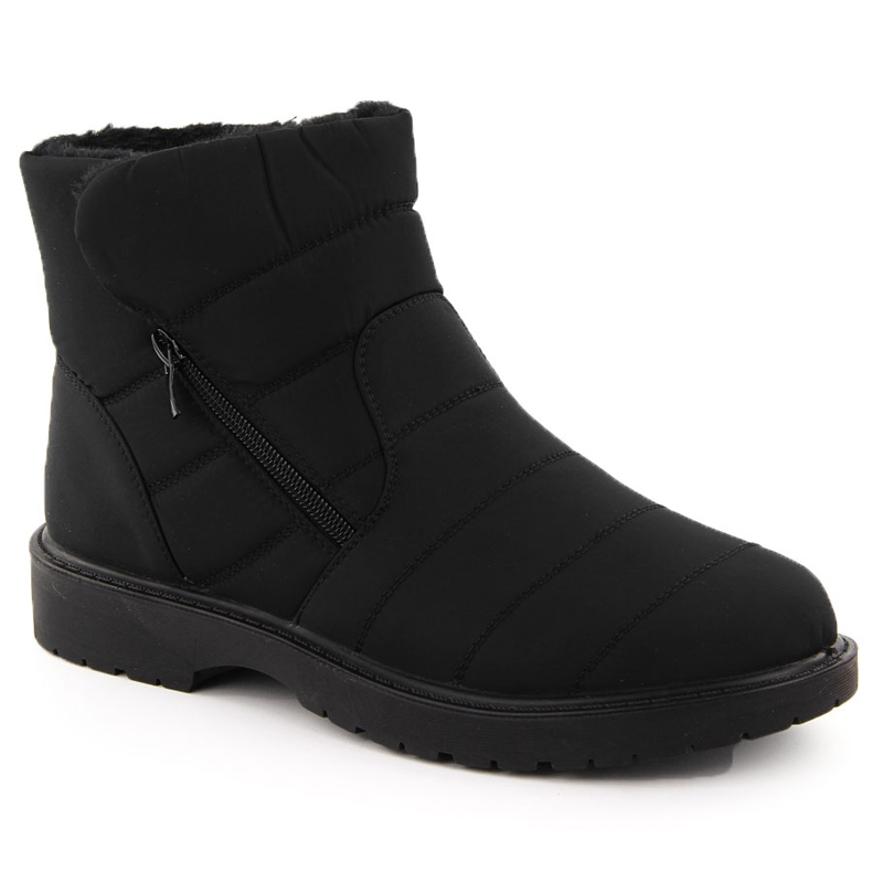 American Club Men's waterproof, insulated snow boots, black, Unisoft