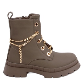 Lace-up boots from Lohan Khaki brown Lace-up boots from Lohan Khaki brown