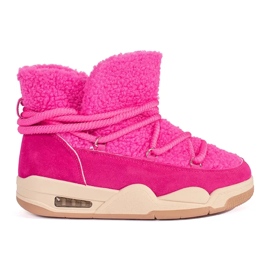 Seastar Pink women's snow boots with a thick sole