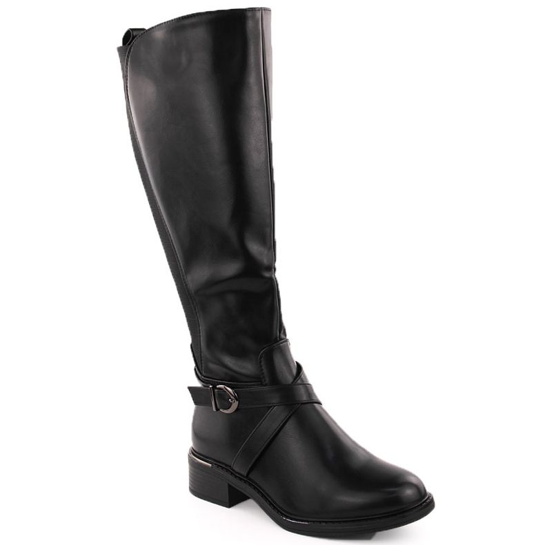Women's boots with elastic rubber, insulated, black eVento 7496