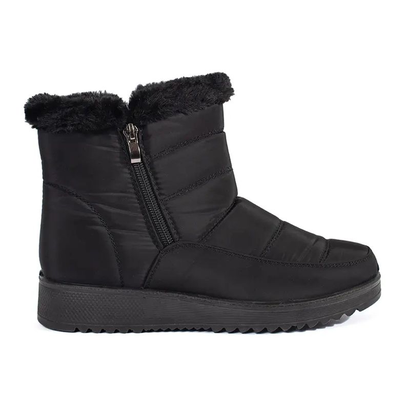 Women's black lightweight snow boots