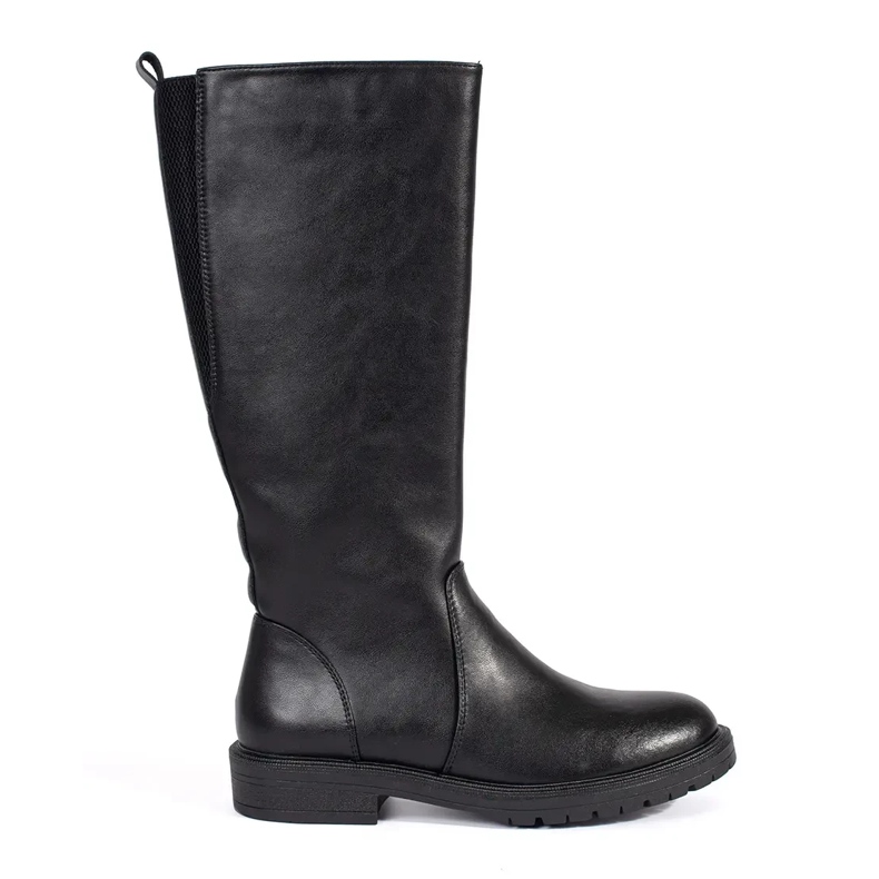 Leather black classic women's boots by Sergio Leone