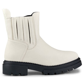 Women's insulated Chelsea boots, beige 250041BE-PU