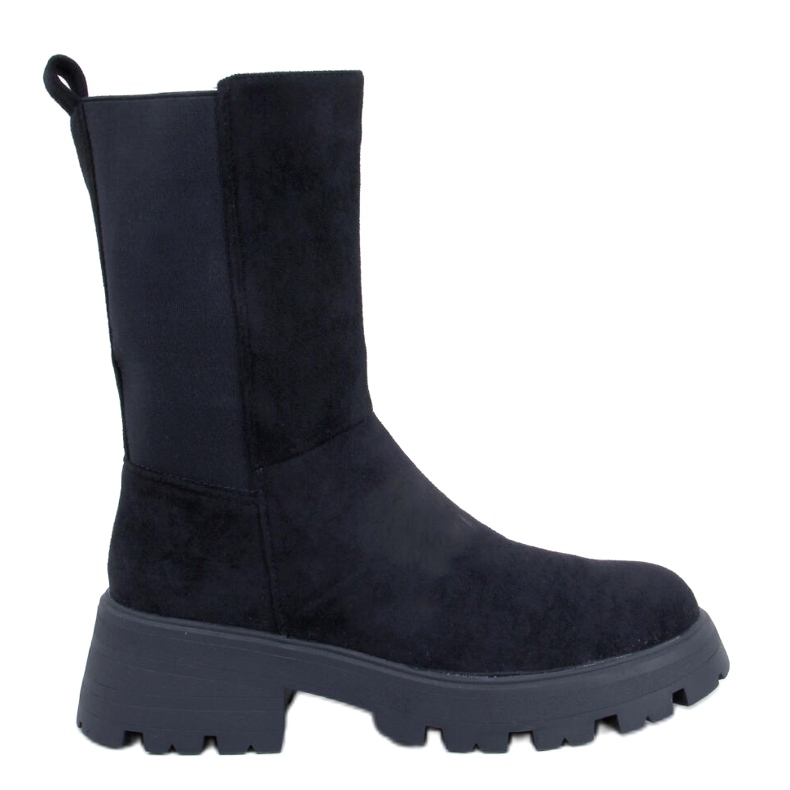 Seuss Black high top Chelsea boots