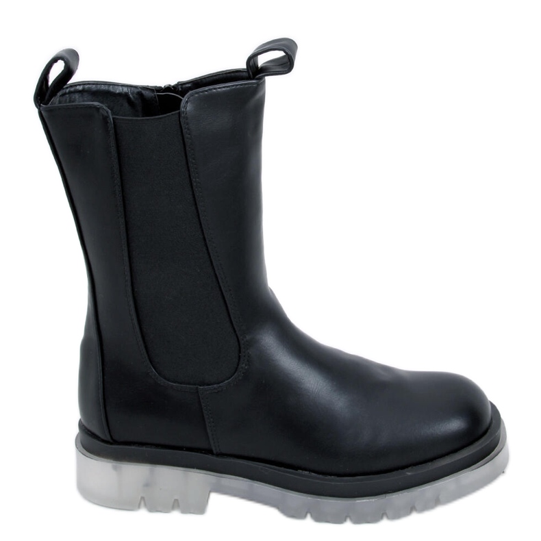 Troy Black high-cut Chelsea boots