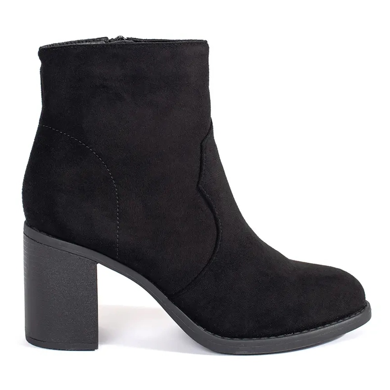 Black suede classic women's ankle boots