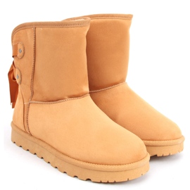 Emusy snow boots with Stella Camel bows brown