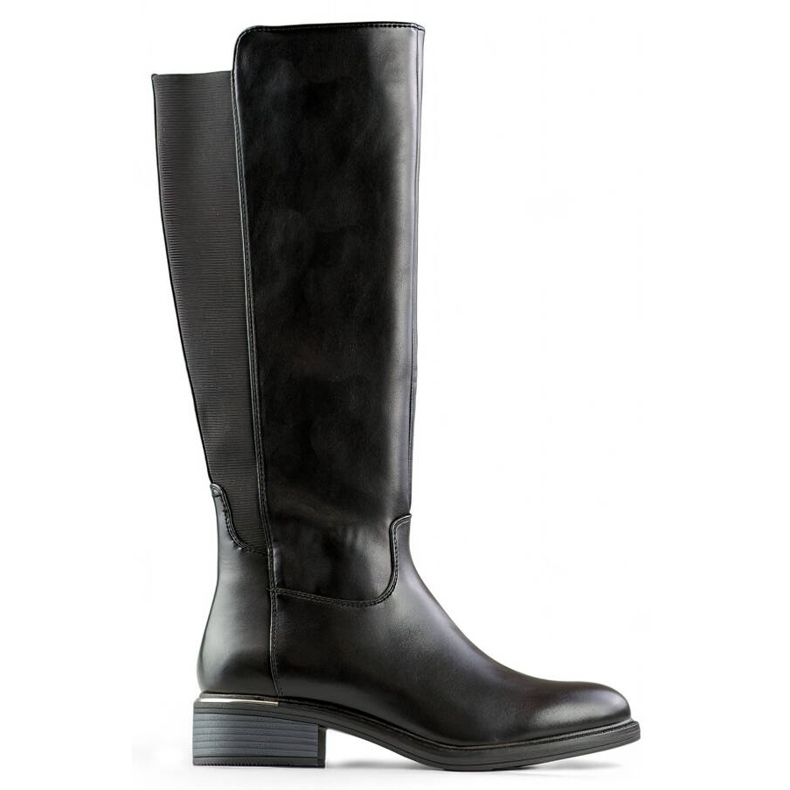 Women's boots with elastic rubber, black FC20B