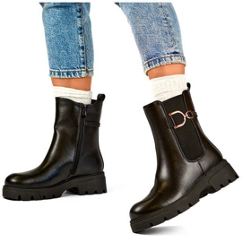 Women's insulated Chelsea boots, black K-99257 Women's insulated Chelsea boots, black K-99257