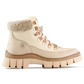 Women's insulated boots, beige CC-44CREM Women's insulated boots, beige CC-44CREM