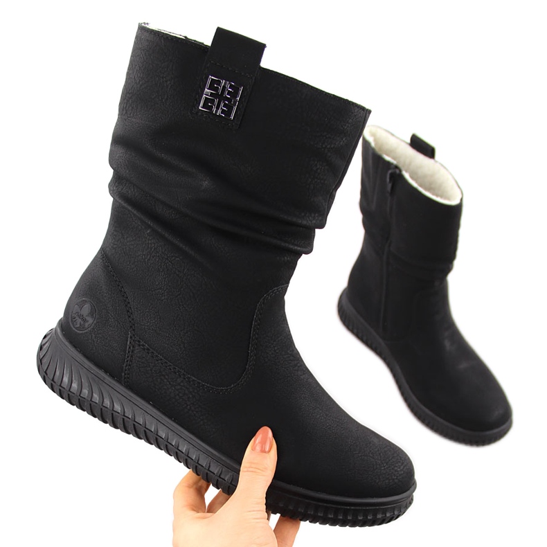 Women's insulated boots on the black platform Rieker 74283-00
