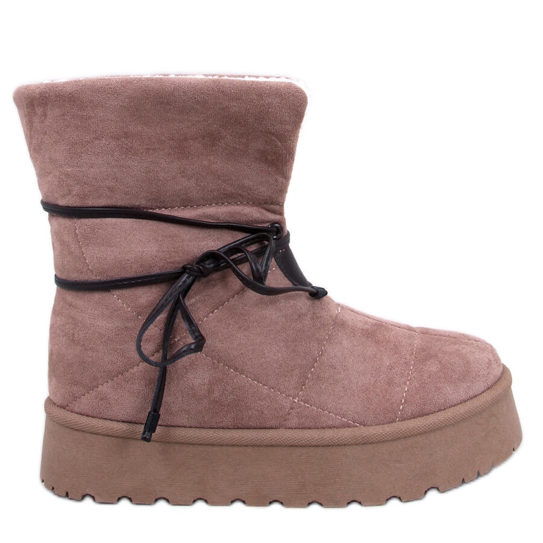 Price Khaki sheepskin snow boots beige