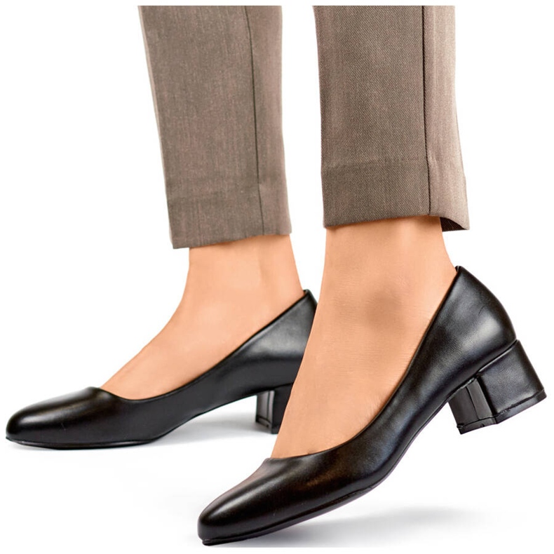 Women's low-heeled black pumps GD-FL490A-B Women's low-heeled black pumps GD-FL490A-B