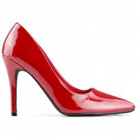 Women's high-heeled pumps, patent red, FL395R