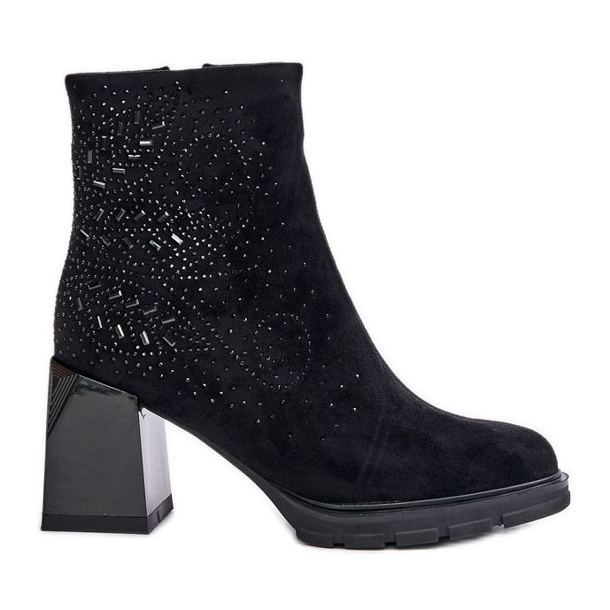 S.Barski Insulated Women's Ankle Boots With Decoration D&amp;A MR880-130 Black