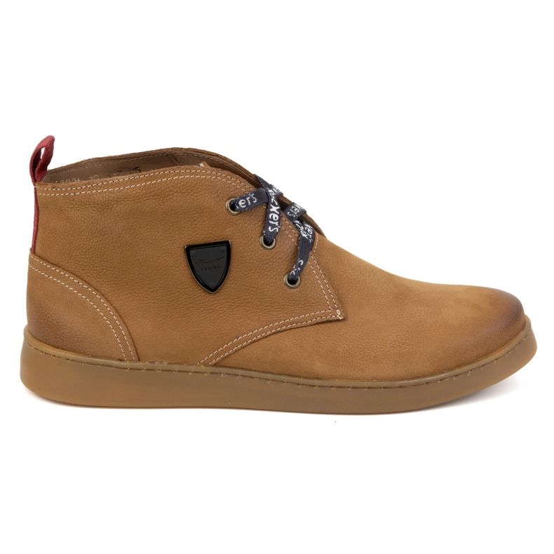 Chukka men's leather shoes KAMPOL 110/410 light brown beige