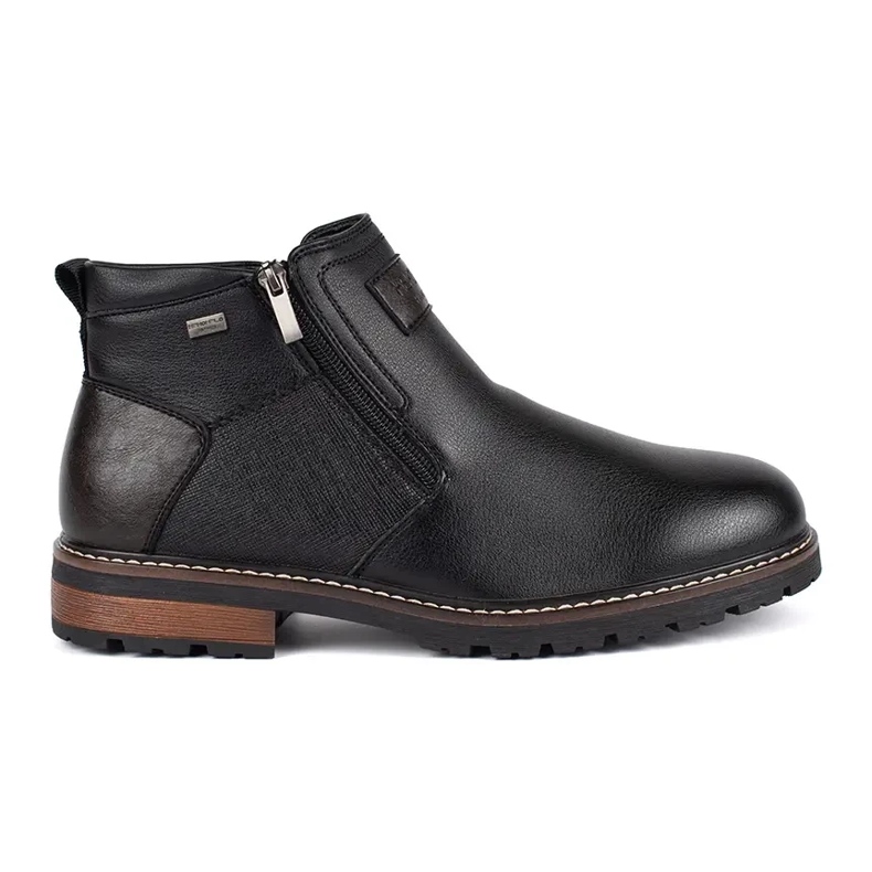 Black insulated men's Chelsea boots