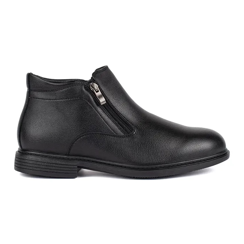 Black winter men's insulated boots