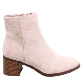 Classic Annie Beige high-heeled ankle boots Classic Annie Beige high-heeled ankle boots