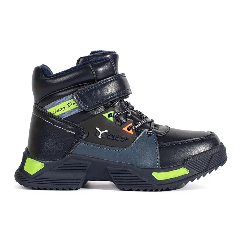 High, insulated boys' boots blue