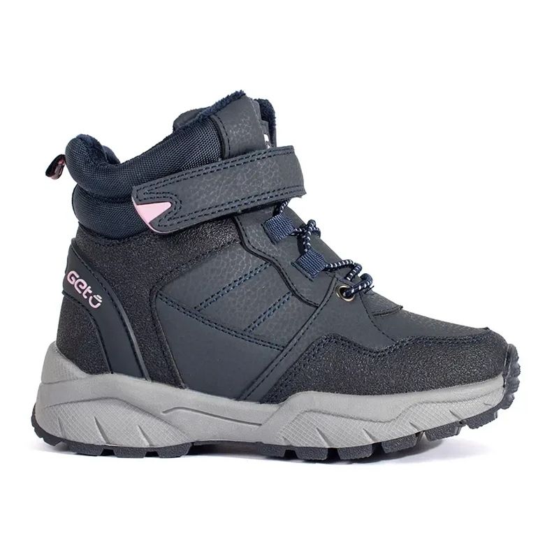 Navy blue insulated girls' boots