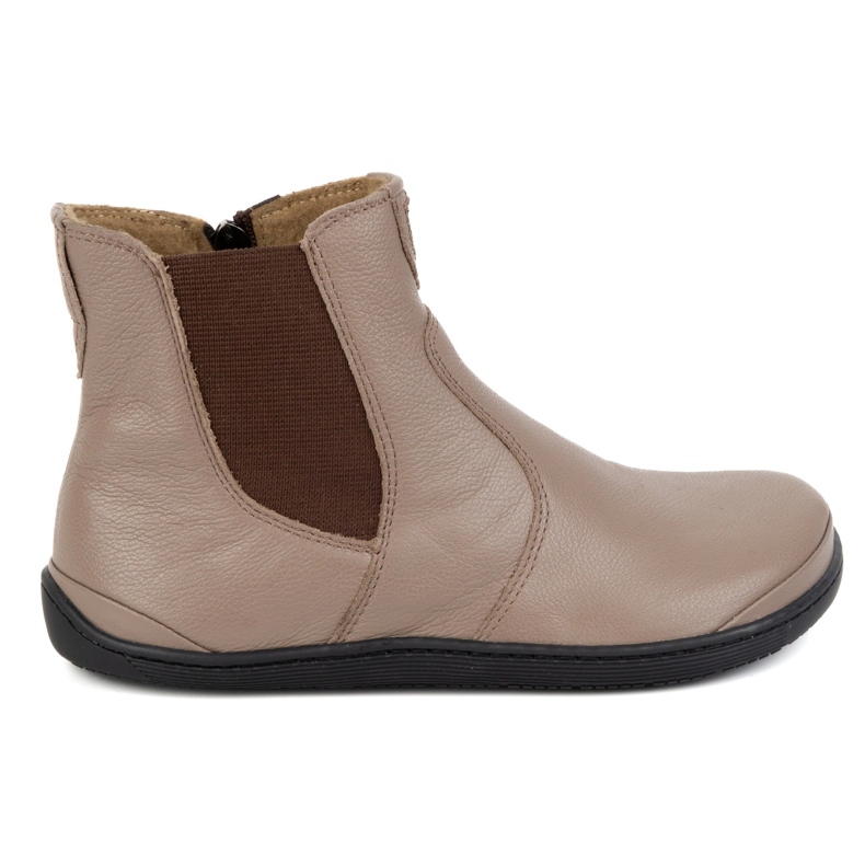 Olivier Women's barefoot Chelsea boots with zipper, insulated 1263, beige